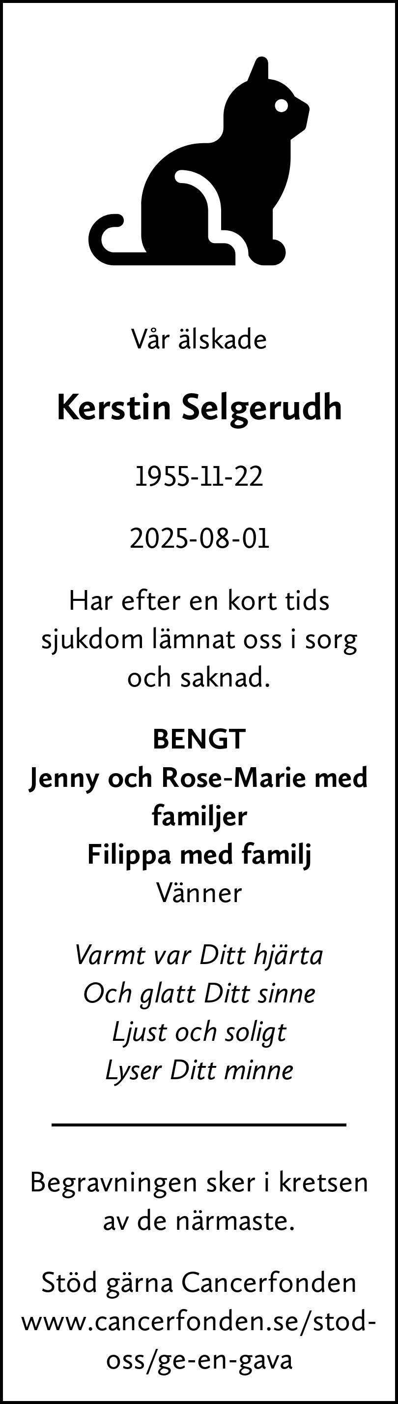 Dödsannons för Kerstin