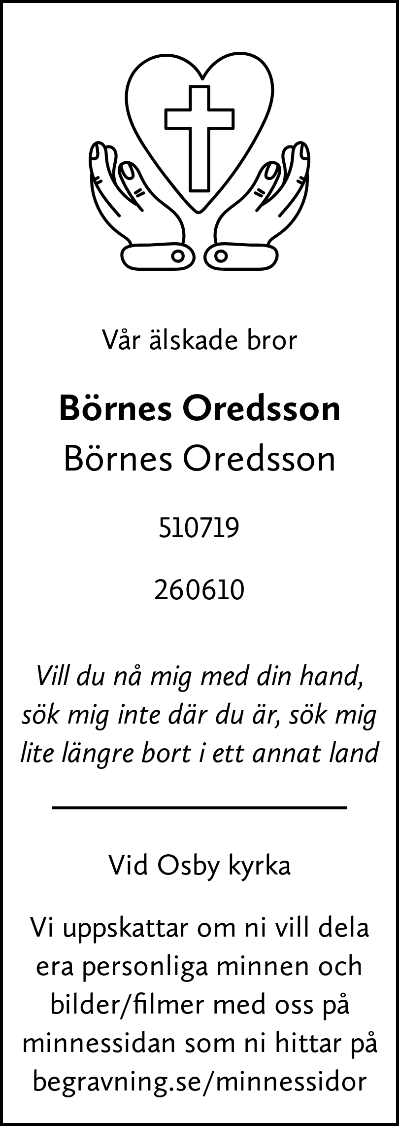 Dödsannons för Börnes