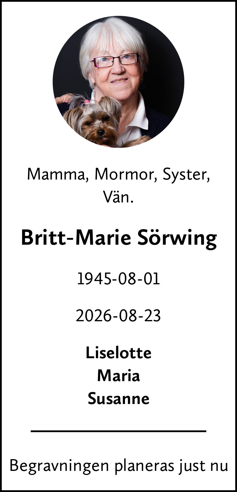 Dödsannons för Britten