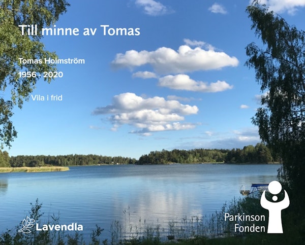 Inbjudningskort till ceremonin för Tomas Holmström