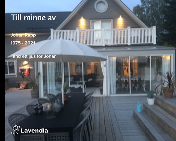 Inbjudningskort till ceremonin för Johan Rapp