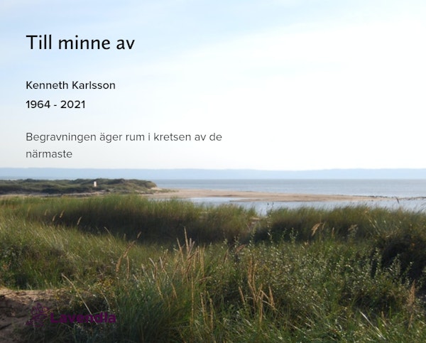 Inbjudningskort till ceremonin för Kenneth Karlsson