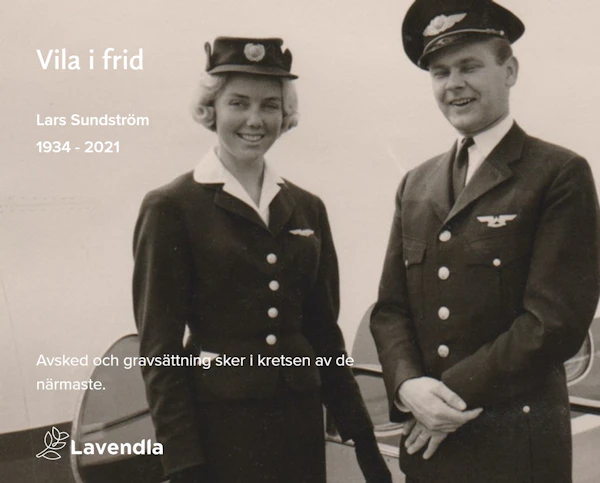 Inbjudningskort till ceremonin för Lars Sundström