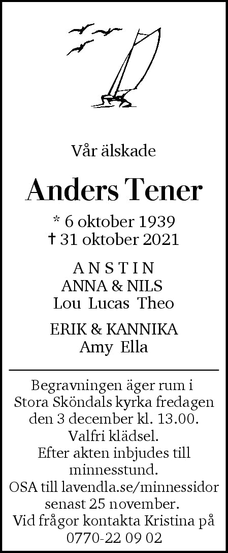 Dödsannons för Anders