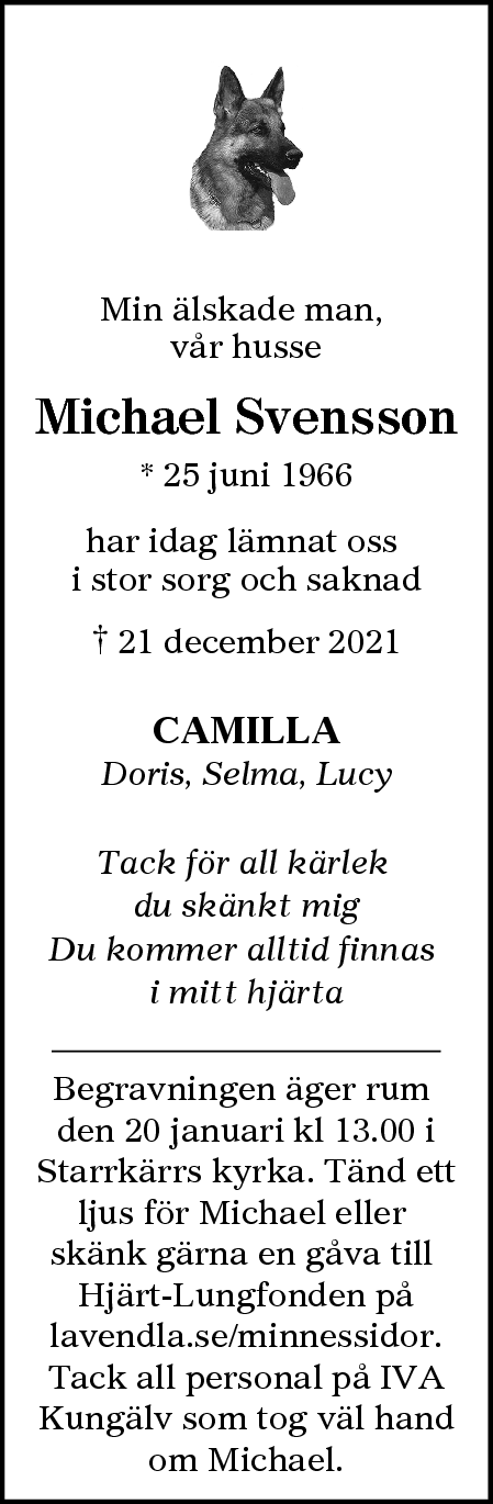 Dödsannons för Michael