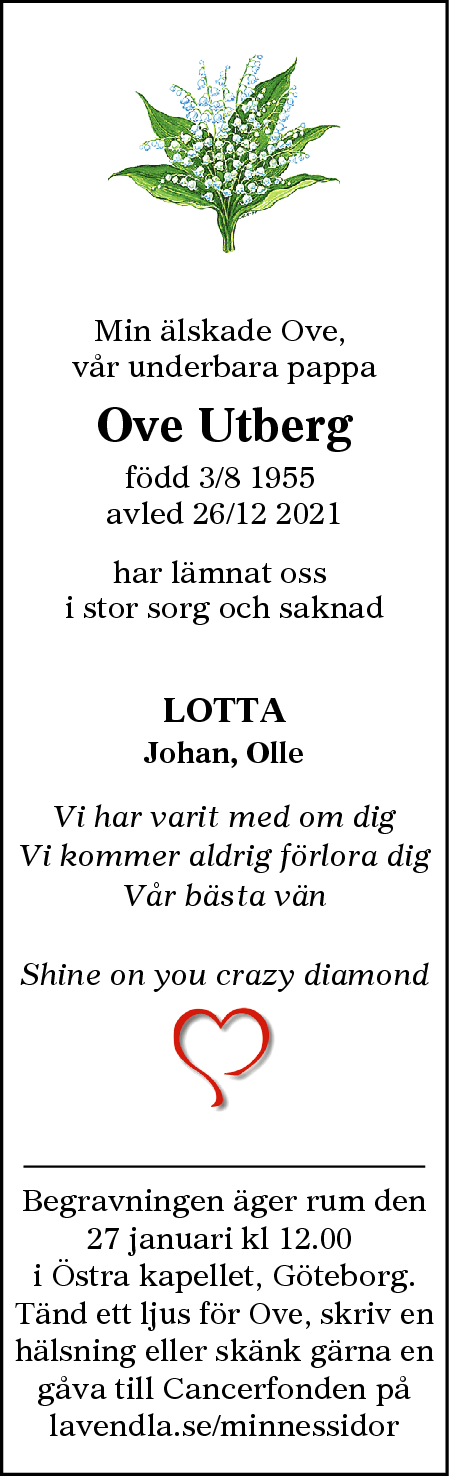 Dödsannons för Ove