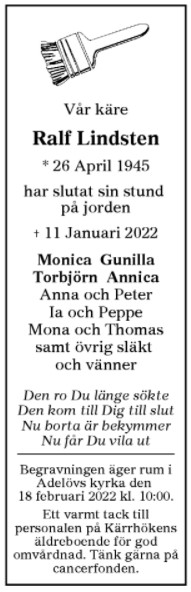 Dödsannons för Ralf