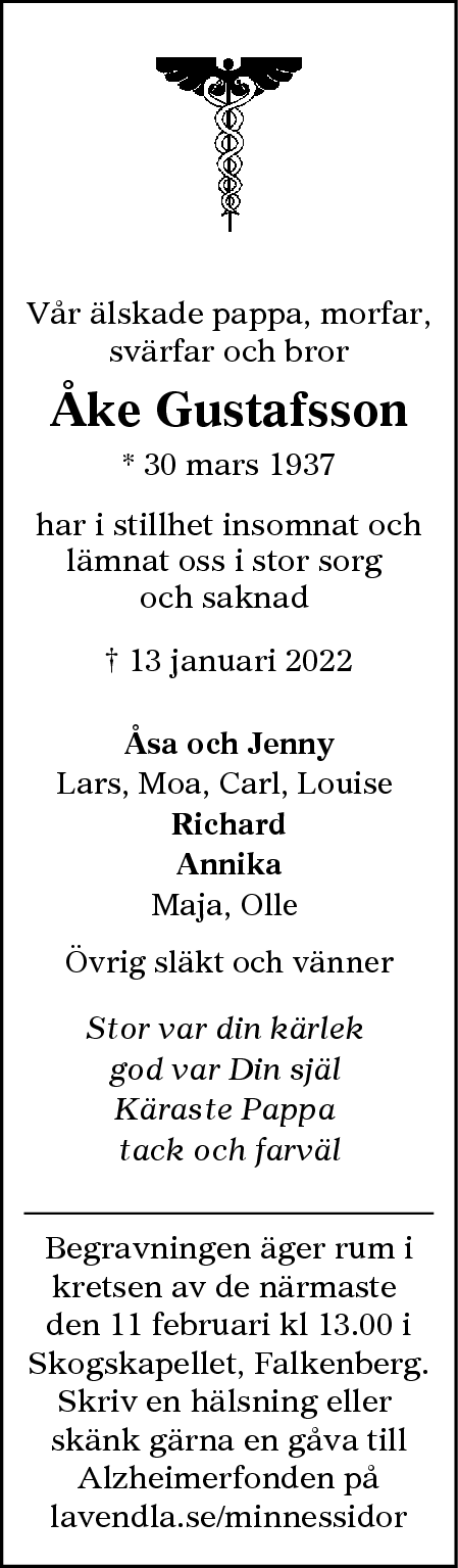 Dödsannons för Åke