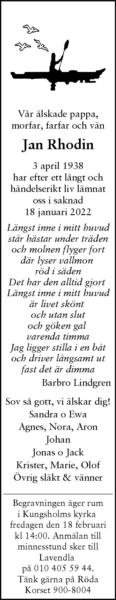 Dödsannons för Jan