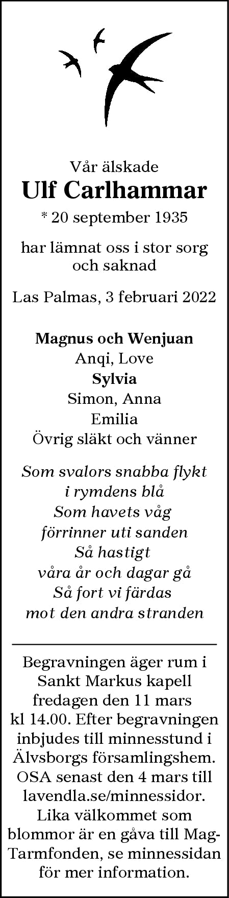 Dödsannons för Ulf