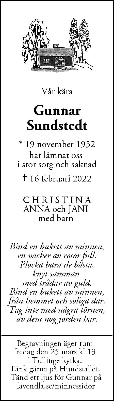 Dödsannons för Gunnar