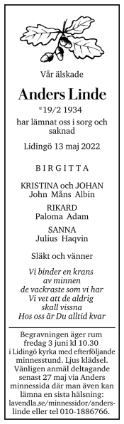 Dödsannons för Anders
