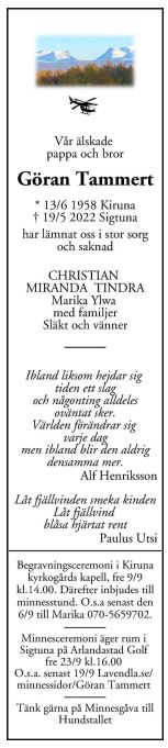 Dödsannons för Göran