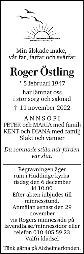 Dödsannons för Roger