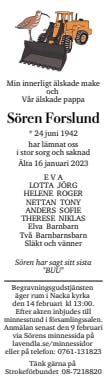 Dödsannons för Sören