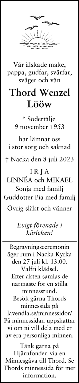 Dödsannons för Thord