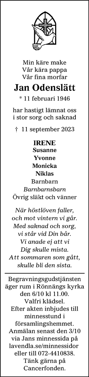 Dödsannons för Jan