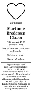 Dödsannons för Marianne