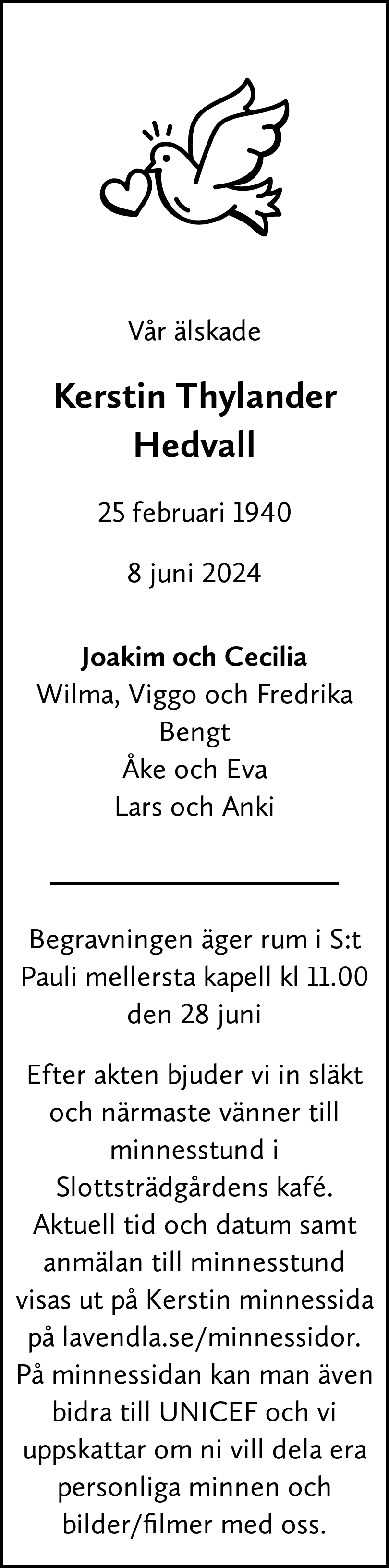 Dödsannons för Kerstin