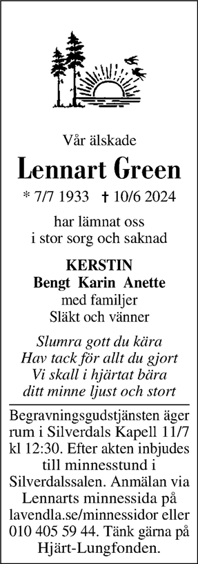 Dödsannons för Lennart
