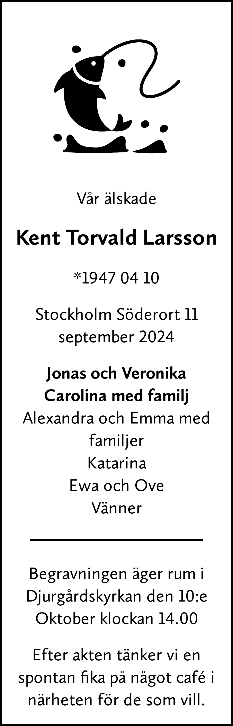 Dödsannons för Kent Torvald