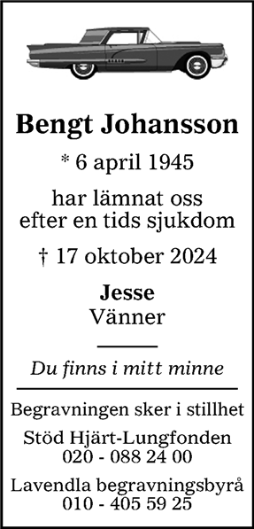 Dödsannons för Bengt