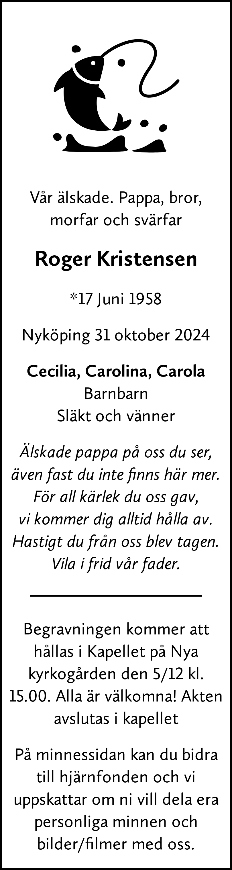 Dödsannons för Roger