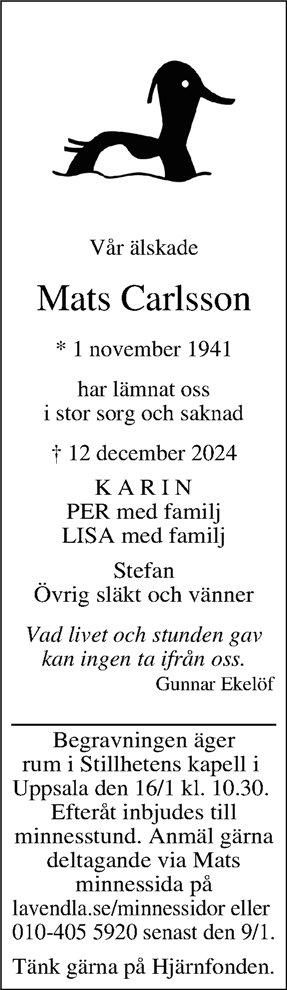 Dödsannons för Mats