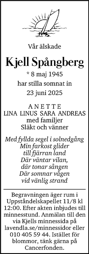 Dödsannons för Kjell