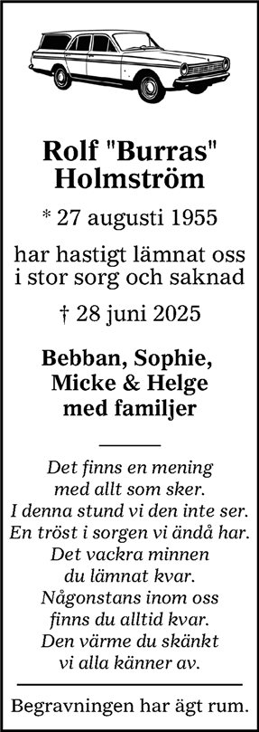 Dödsannons för Burras