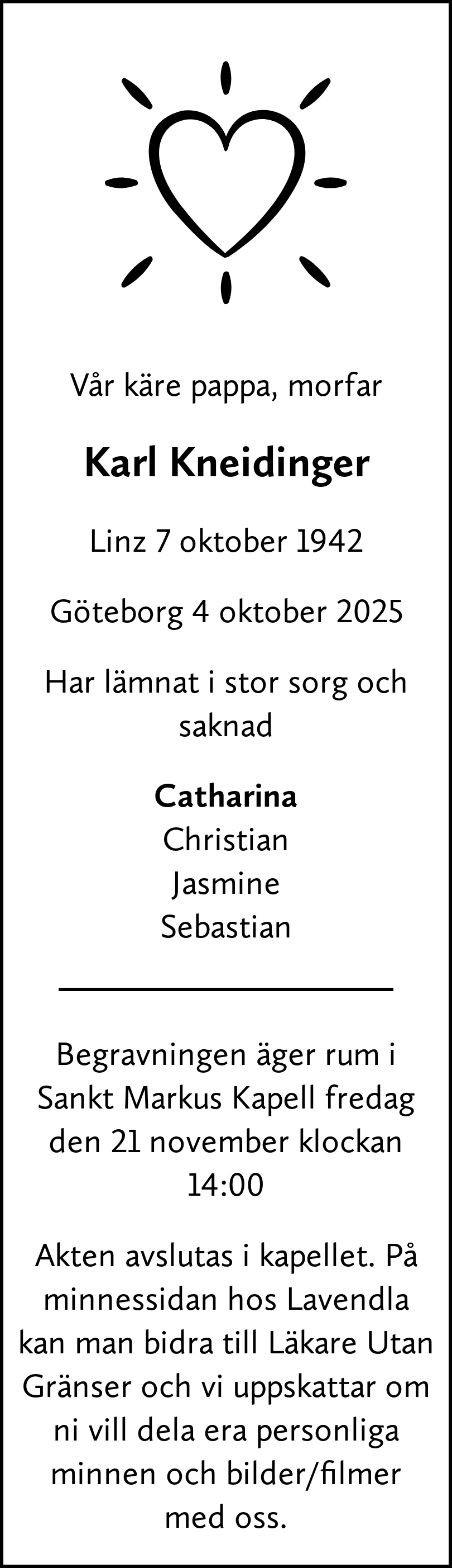 Dödsannons för Karl Florian