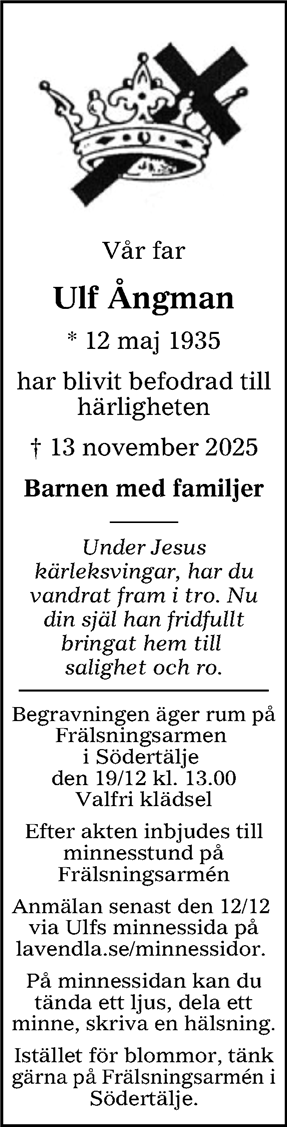 Dödsannons för Ulf