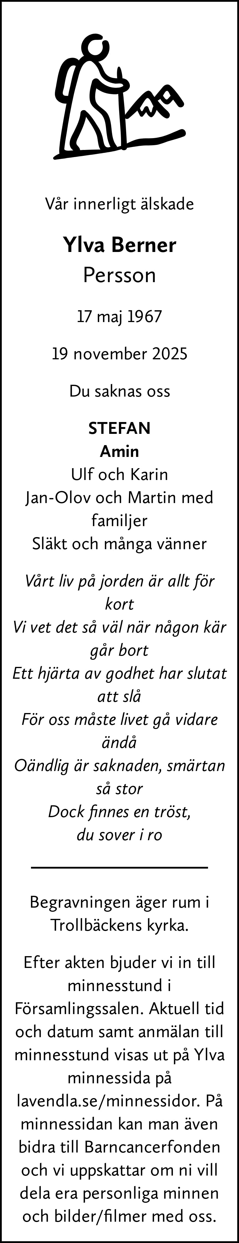 Dödsannons för Ylva