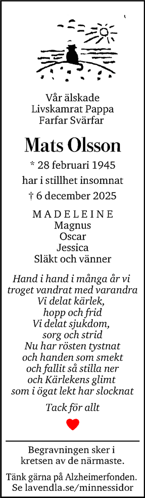Dödsannons för Mats