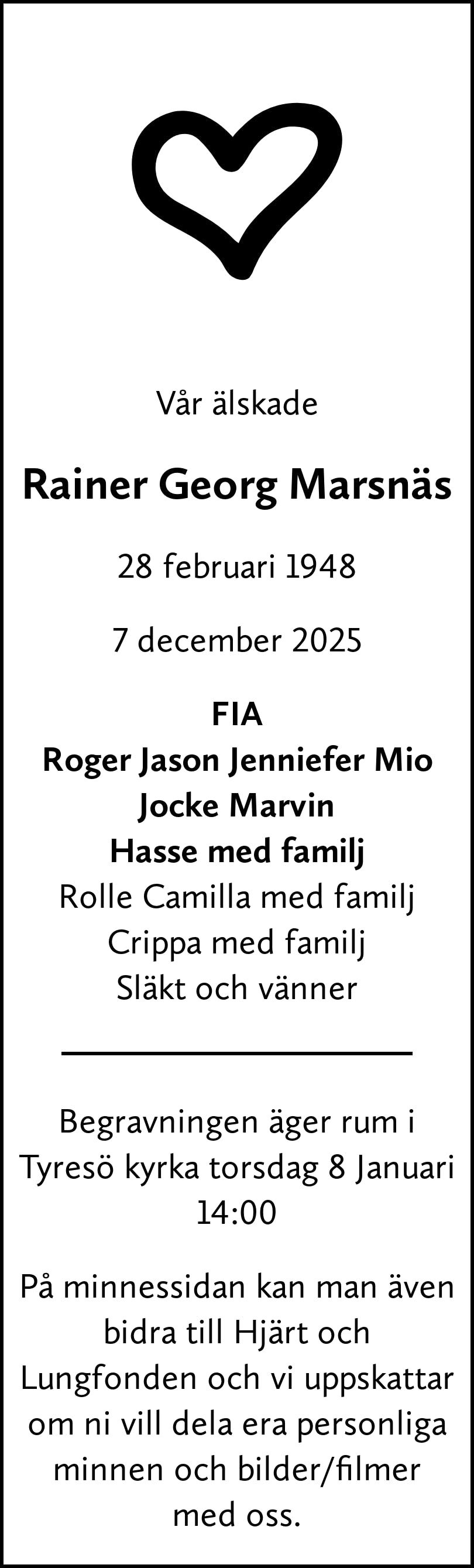 Dödsannons för Masen