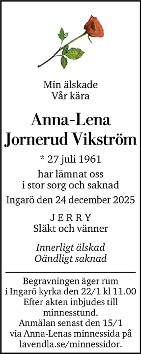 Dödsannons för Anna-Lena