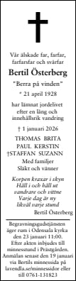Dödsannons för Bertil