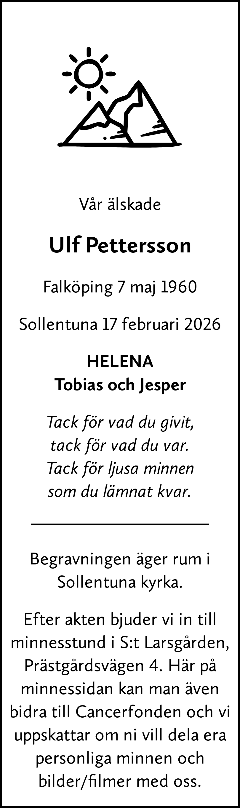 Dödsannons för Ulf