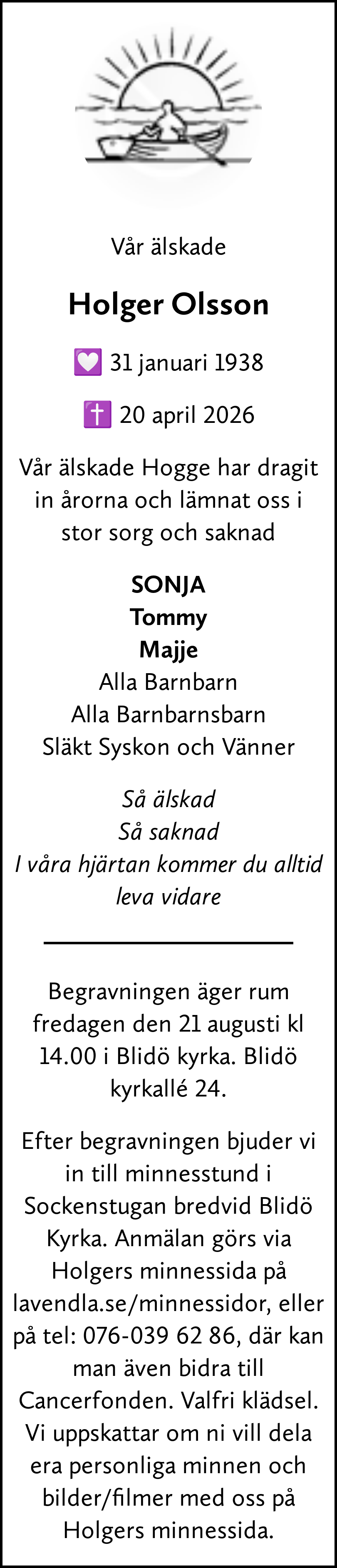 Dödsannons för Hogge