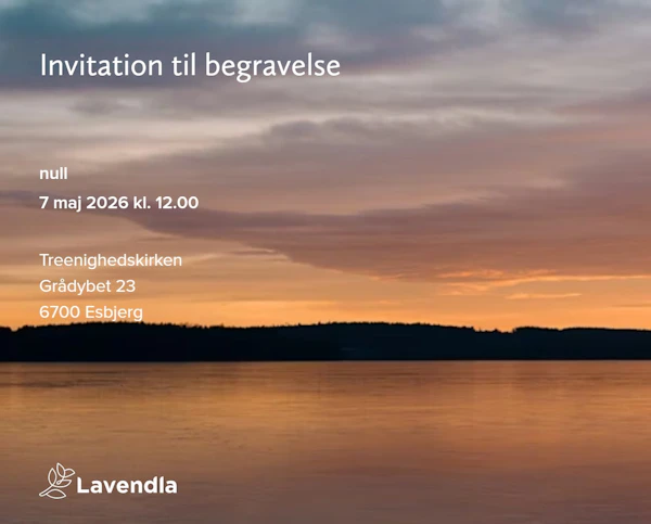Inbjudningskort till ceremonin för Jytte Susanne Nielsen