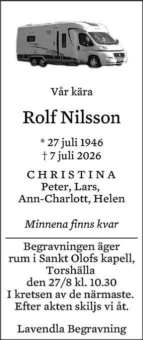 Dödsannons för Greven