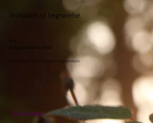 Inbjudningskort till ceremonin för Connie Eriksen