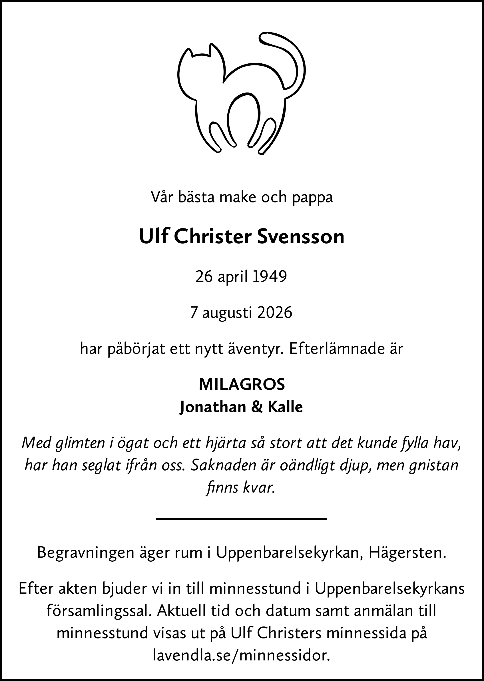 Dödsannons för Christer