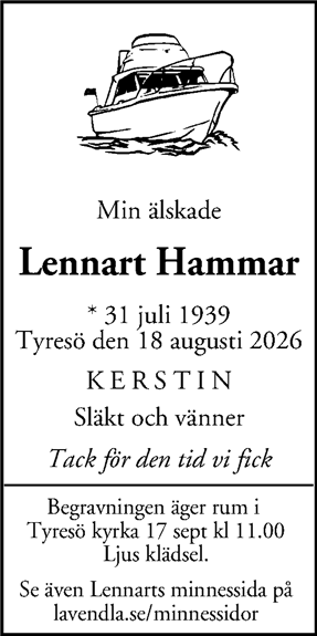 Dödsannons för Lennart
